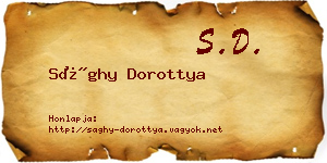 Sághy Dorottya névjegykártya